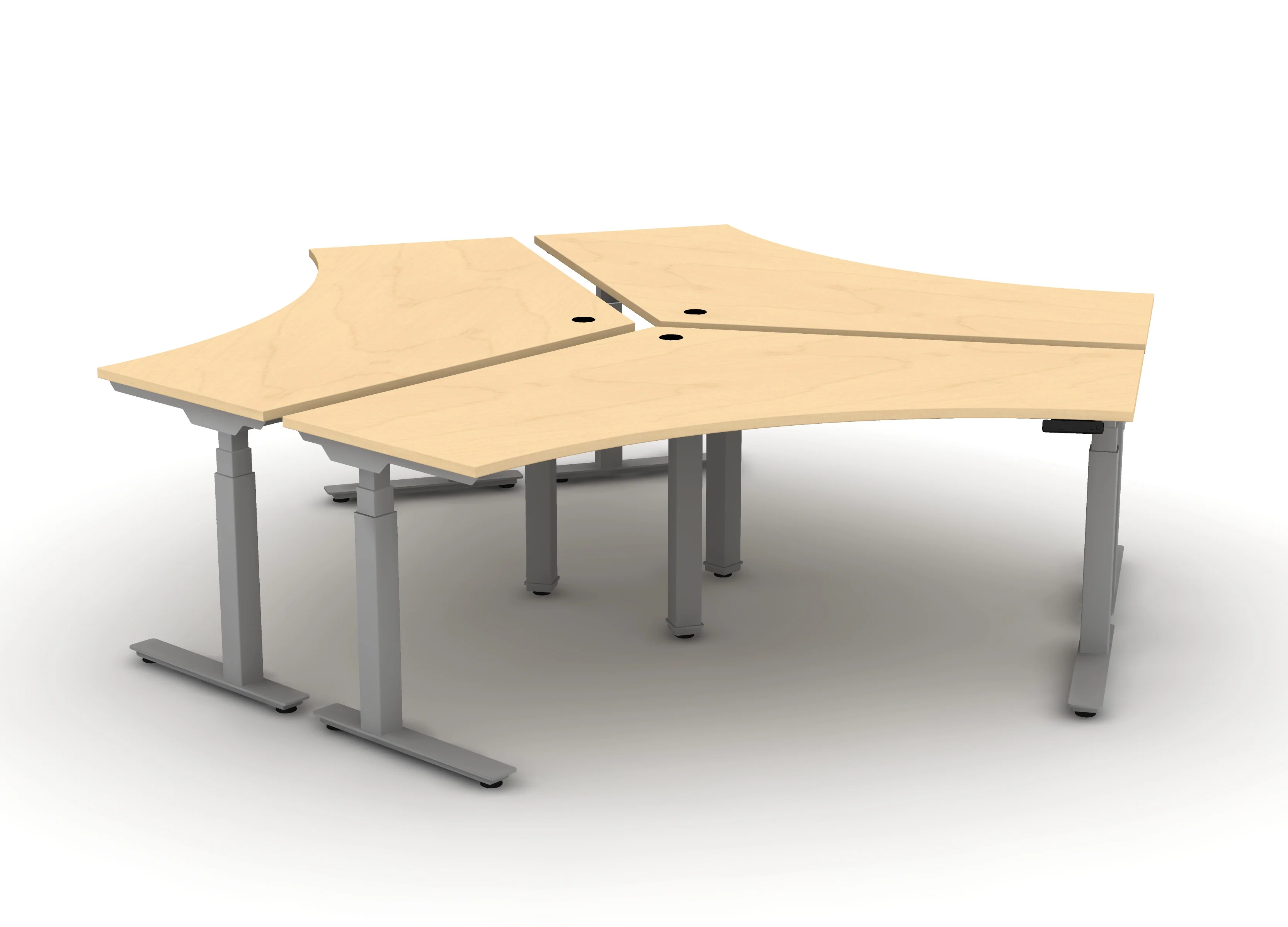 120 Think Desk (sit to stand) - Pod of 3 - Image 13