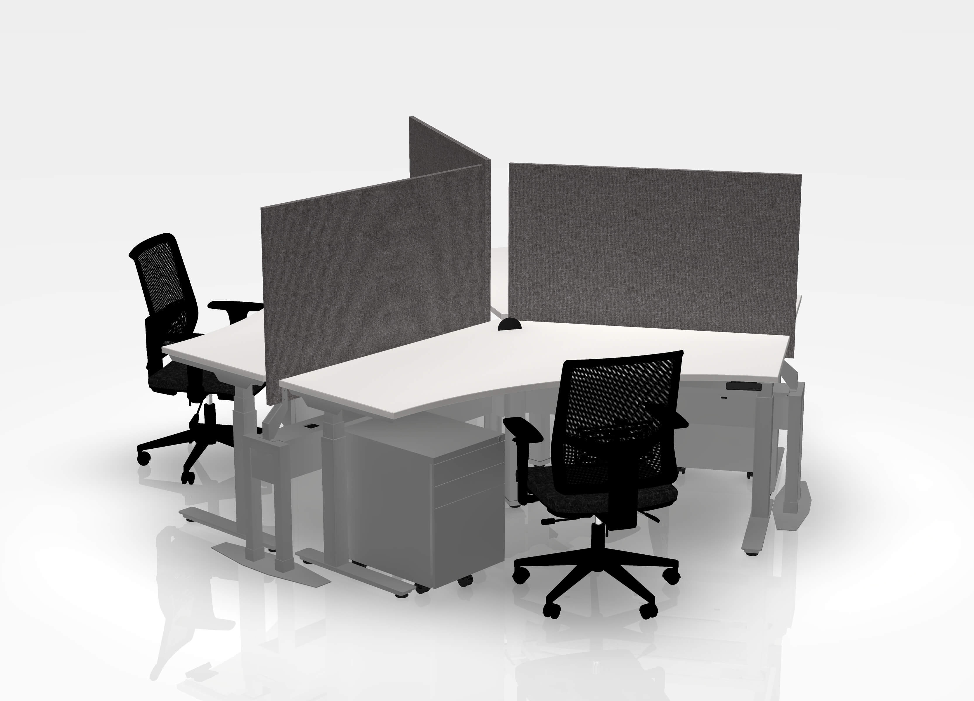 120 Think Pod Desk Bundle (sit to stand) - Pod of 3 - Image 12