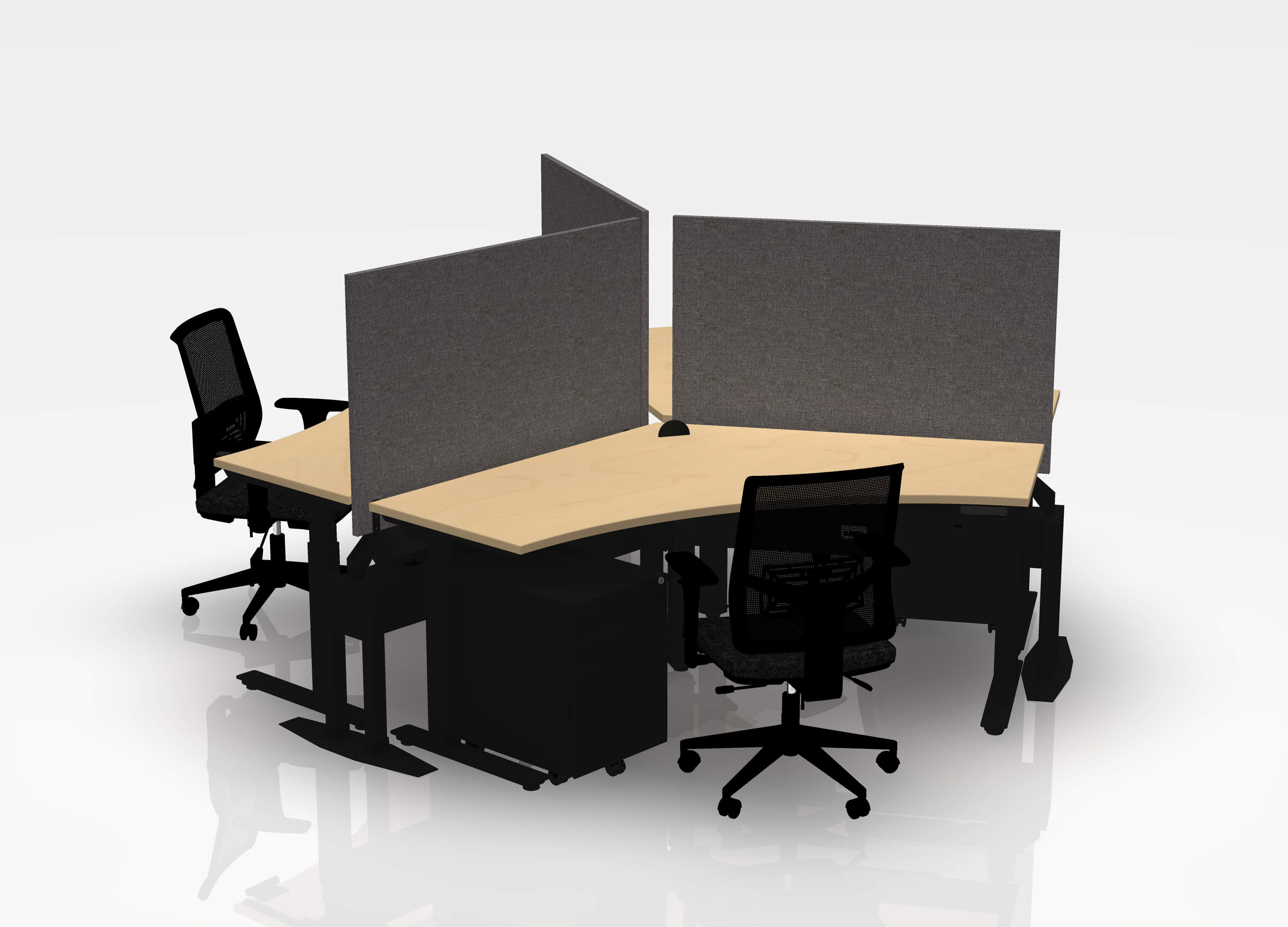 120 Think Pod Desk Bundle (sit to stand) - Pod of 3 - Image 14