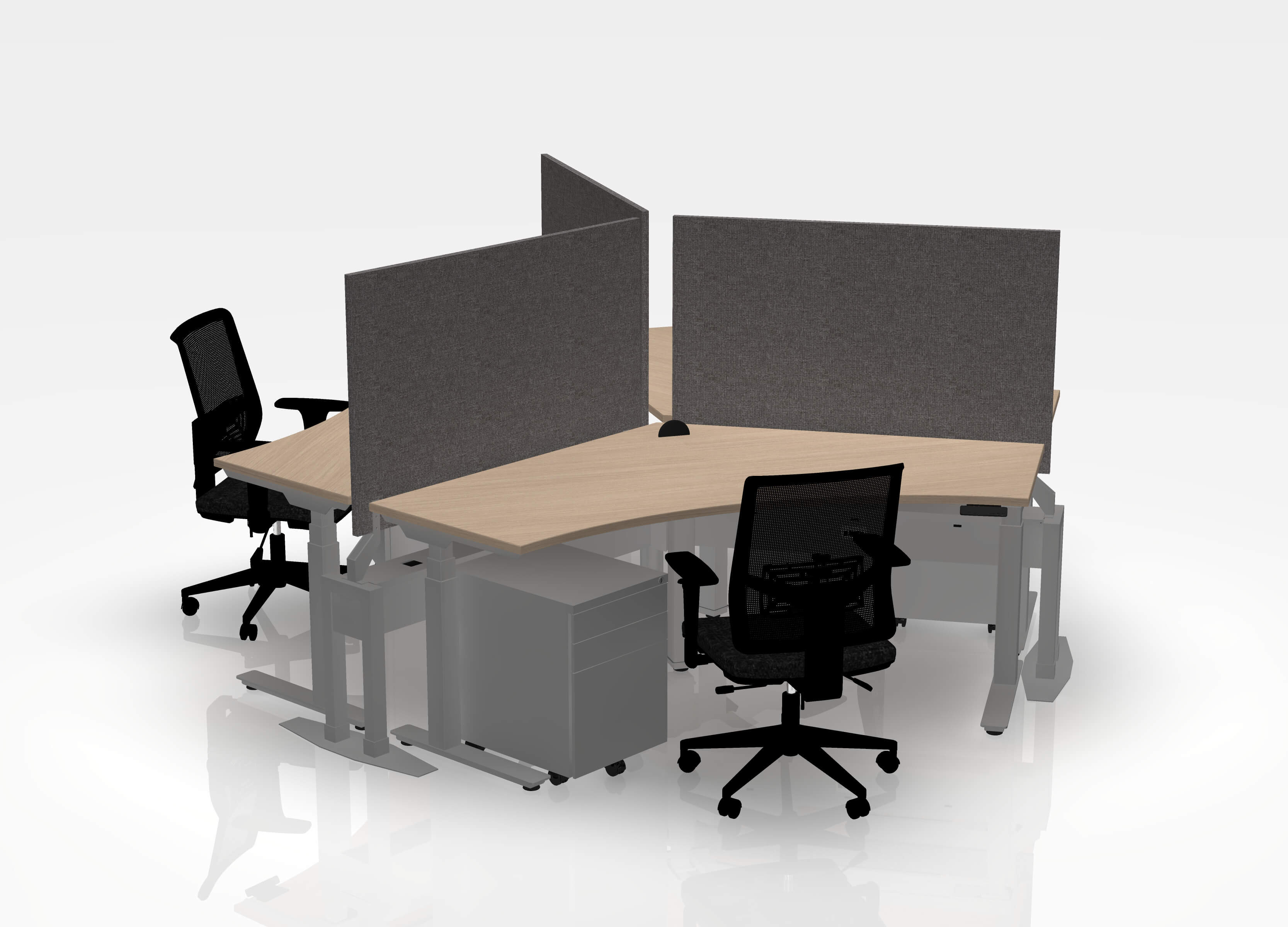 120 Think Pod Desk Bundle (sit to stand) - Pod of 3 - Image 17
