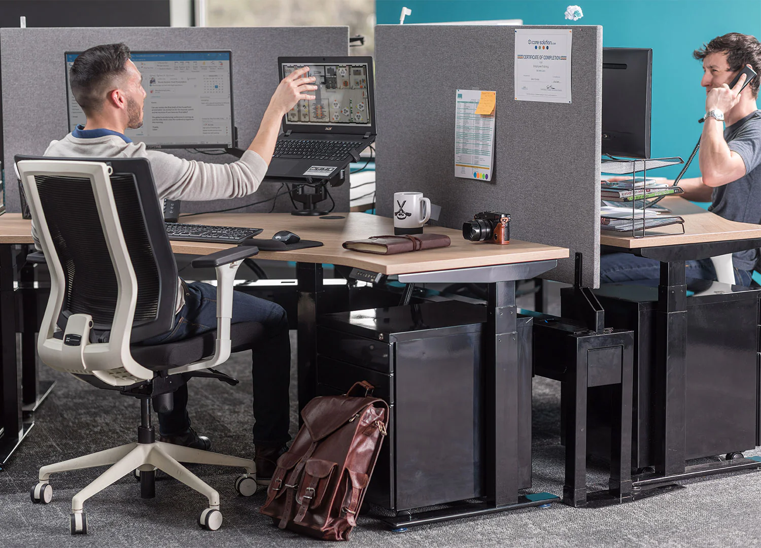 120 Think Pod Desk Bundle (sit to stand) - Pod of 3 - Image 4