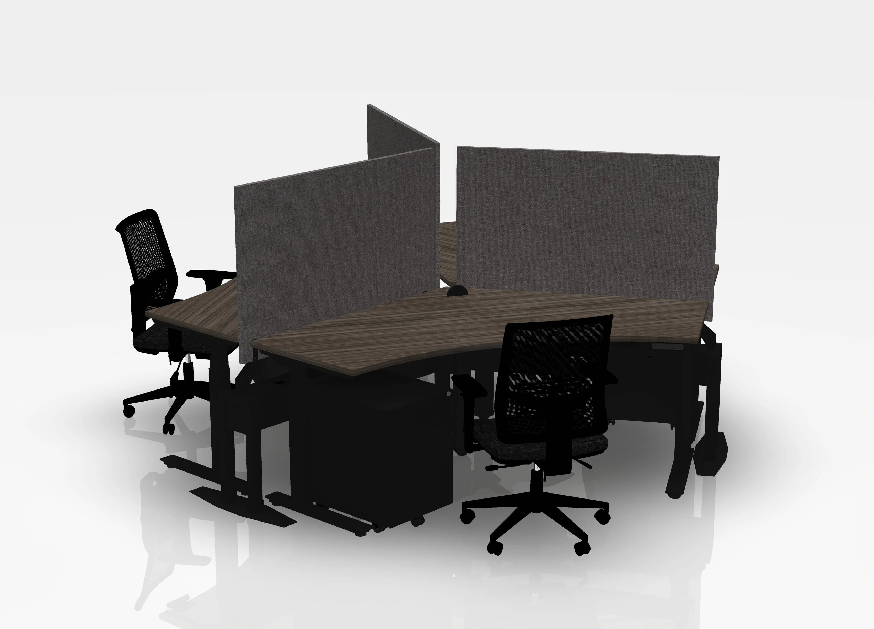 120 Think Pod Desk Bundle (sit to stand) - Pod of 3 - Image 8