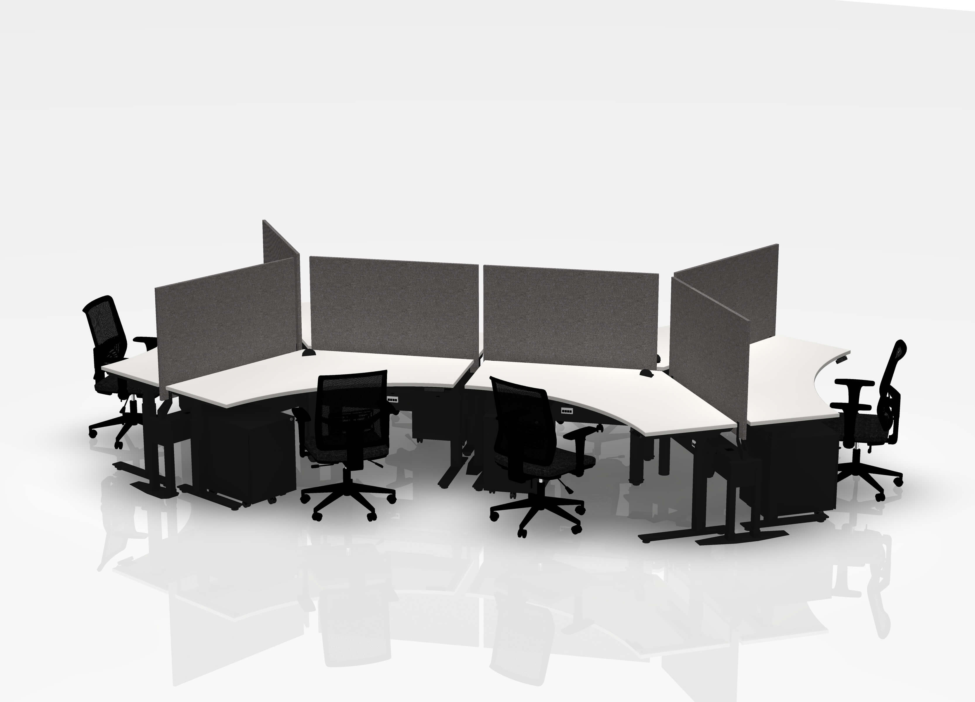 120 Think Desk Bundle (sit to stand) - Pod of 6 - Image 11