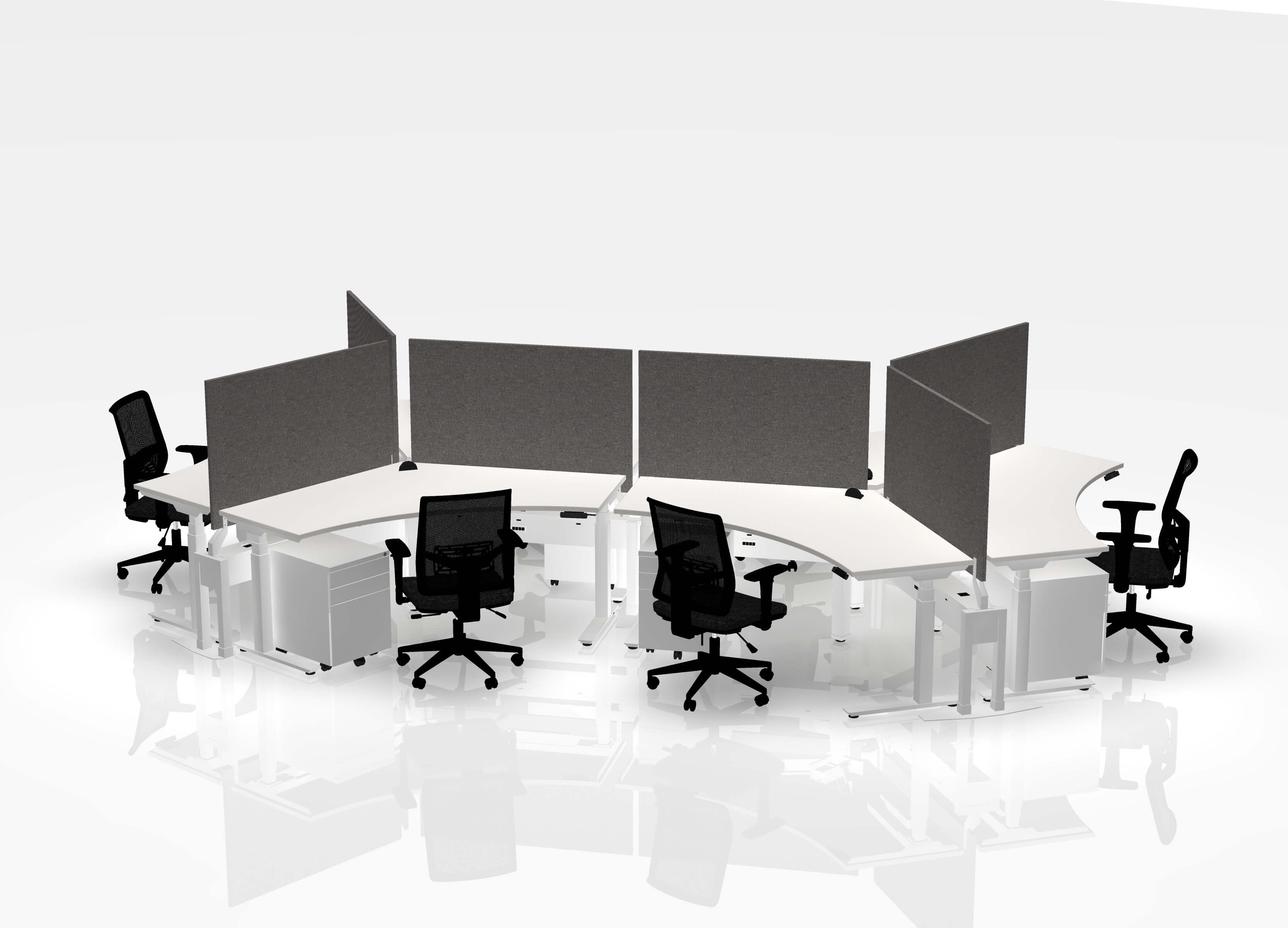 120 Think Desk Bundle (sit to stand) - Pod of 6 - Image 13