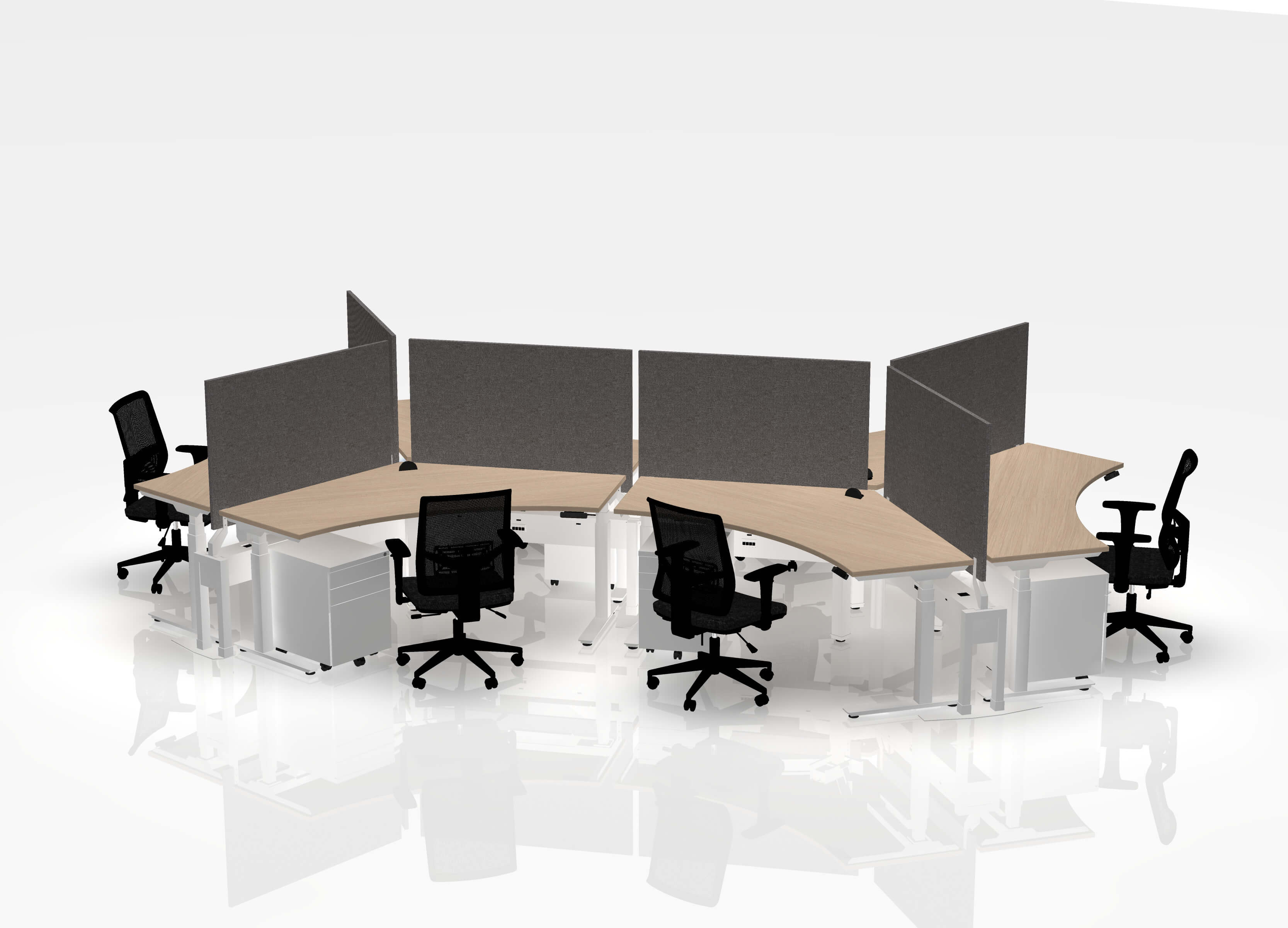 120 Think Desk Bundle (sit to stand) - Pod of 6 - Image 18