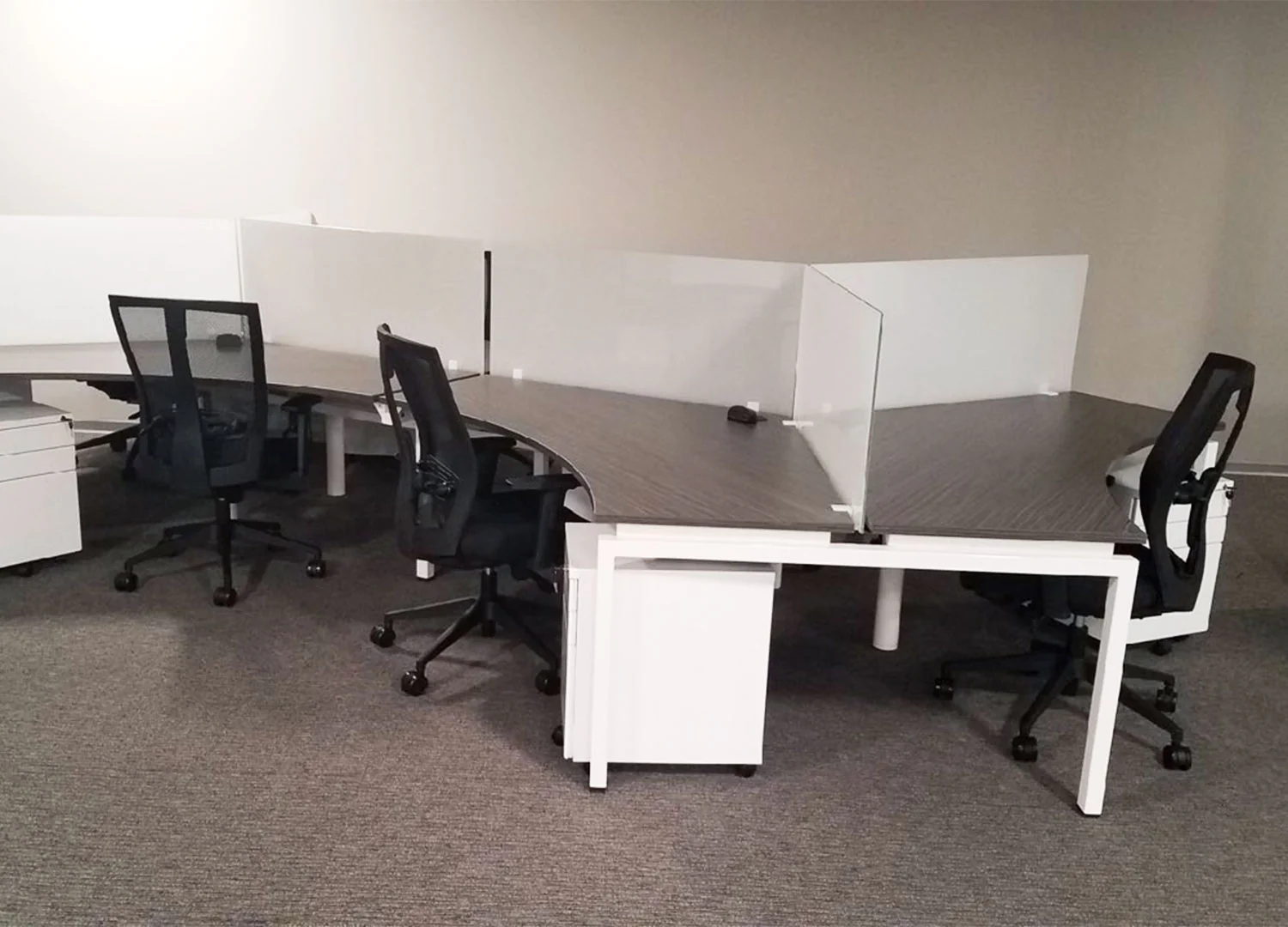 Dry Erase Frosted Glass Dividers - 19" High - Image 8